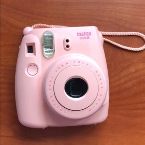 Pink INSTAX Polaroid camera